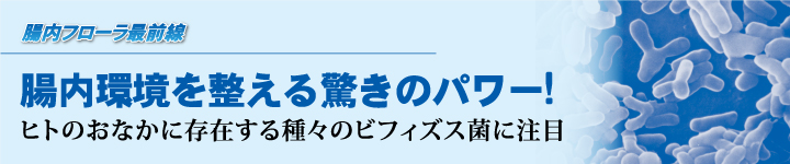 腸内フローラ最前線 腸内環境を整える驚きのパワー! ヒトのおなかに存在する種々のビフィズス菌に注目